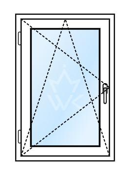 Kunststof draai kiep raam kozijn