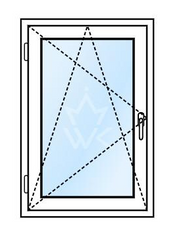 Kunststof draai kiep raam kozijn