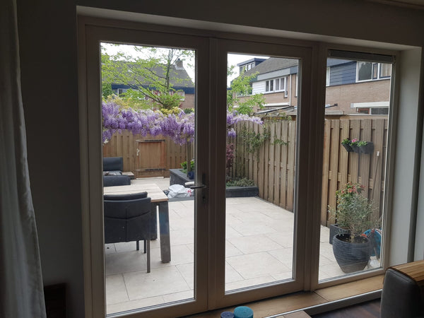 Maatwerk Dubbele Tuindeur Met 2 Zijlichten