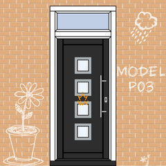 kunststof voordeur - kunststof voordeur antraciet - kunststof voordeur wit - voordeur met brievenbus