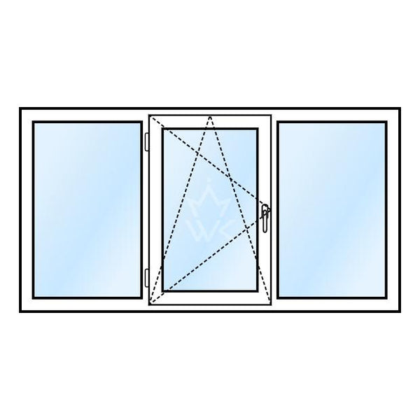Kunststof kozijn vast draaikiep raam. Kozijn configurator.