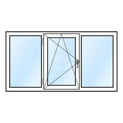 Kunststof kozijn vast draaikiep raam. Kozijn configurator.
