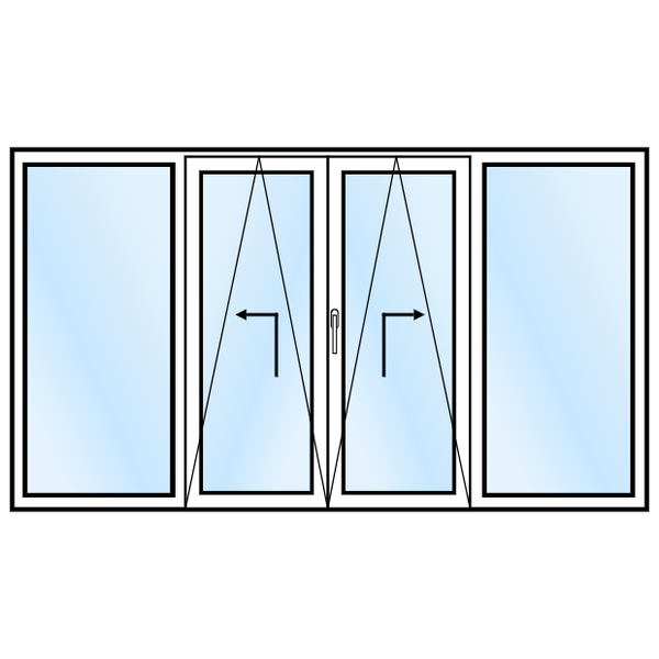 Maatwerk Dubbele Kiepschuifpui