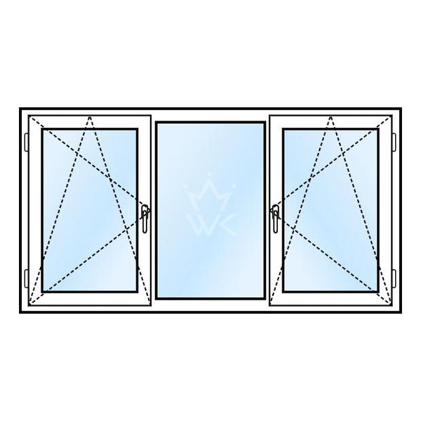 Kunststof Kozijn raam draaikiep vast. Kozijn configurator